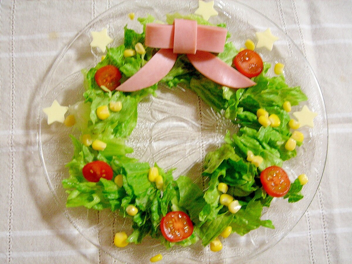 リースでかわいい サラダ レシピ 作り方 By ひろ Com 楽天レシピ リースでかわいい サラダ レシピ 作り方 By ひろ Com 楽天レシピ